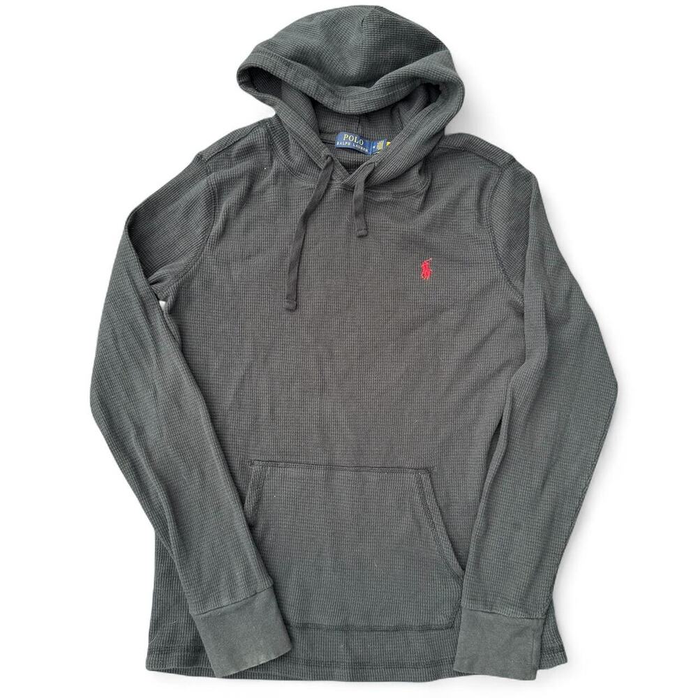 Polo Ralph Lauren y2K Waffle Hoodie Shirt | Embroidered Logo | Medium - Picture 2 of 3